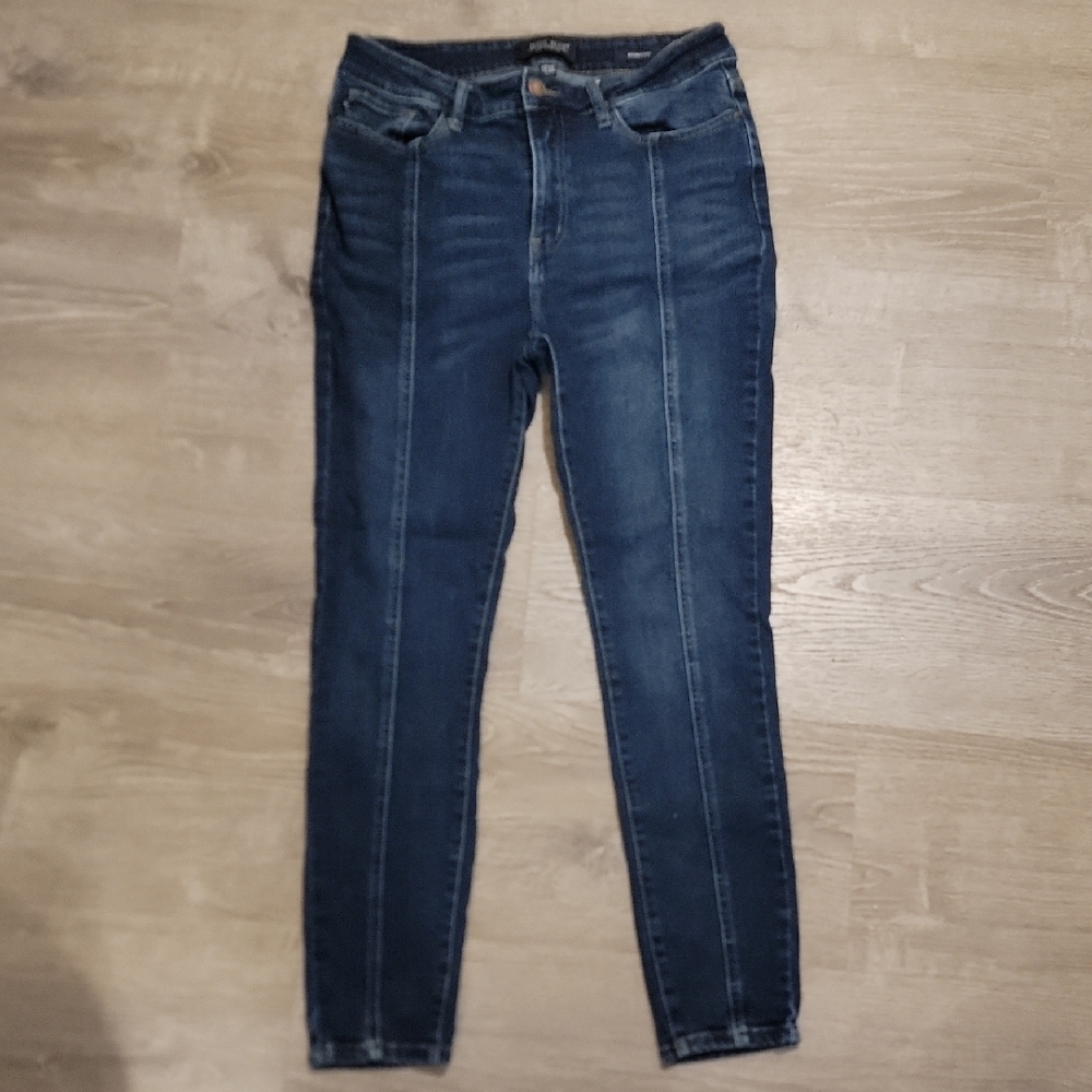 Judy Blue Dark Blue Skinny Jeans with Front Seam